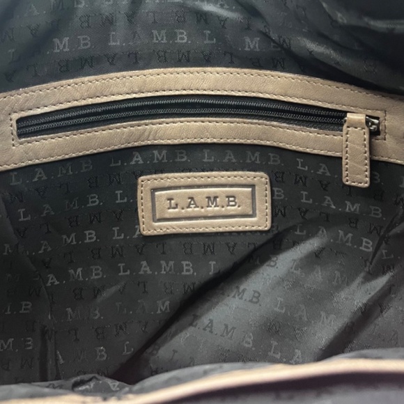 Vintage Y2K L.A.M.B By Gwen Stefani Hobo Bag Cool Tan Super Soft Quilted Leather - Picture 4 of 11